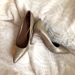 Donald J. Pliner 'Presli' Gold Leather Size 9 Stiletto Heels